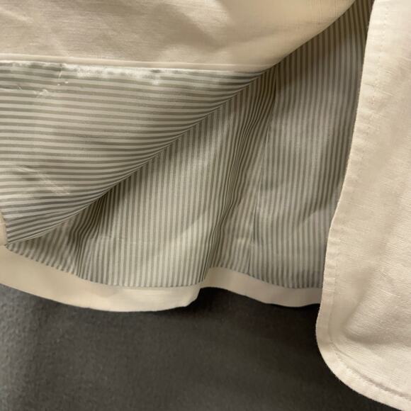 Talbots Linen Blazer Womens Petite 10 10P White Coastal Jacket Single Button - Picture 6 of 7